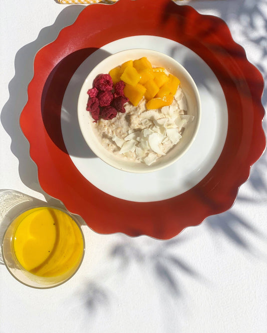 Oatmeal de avena y plátano