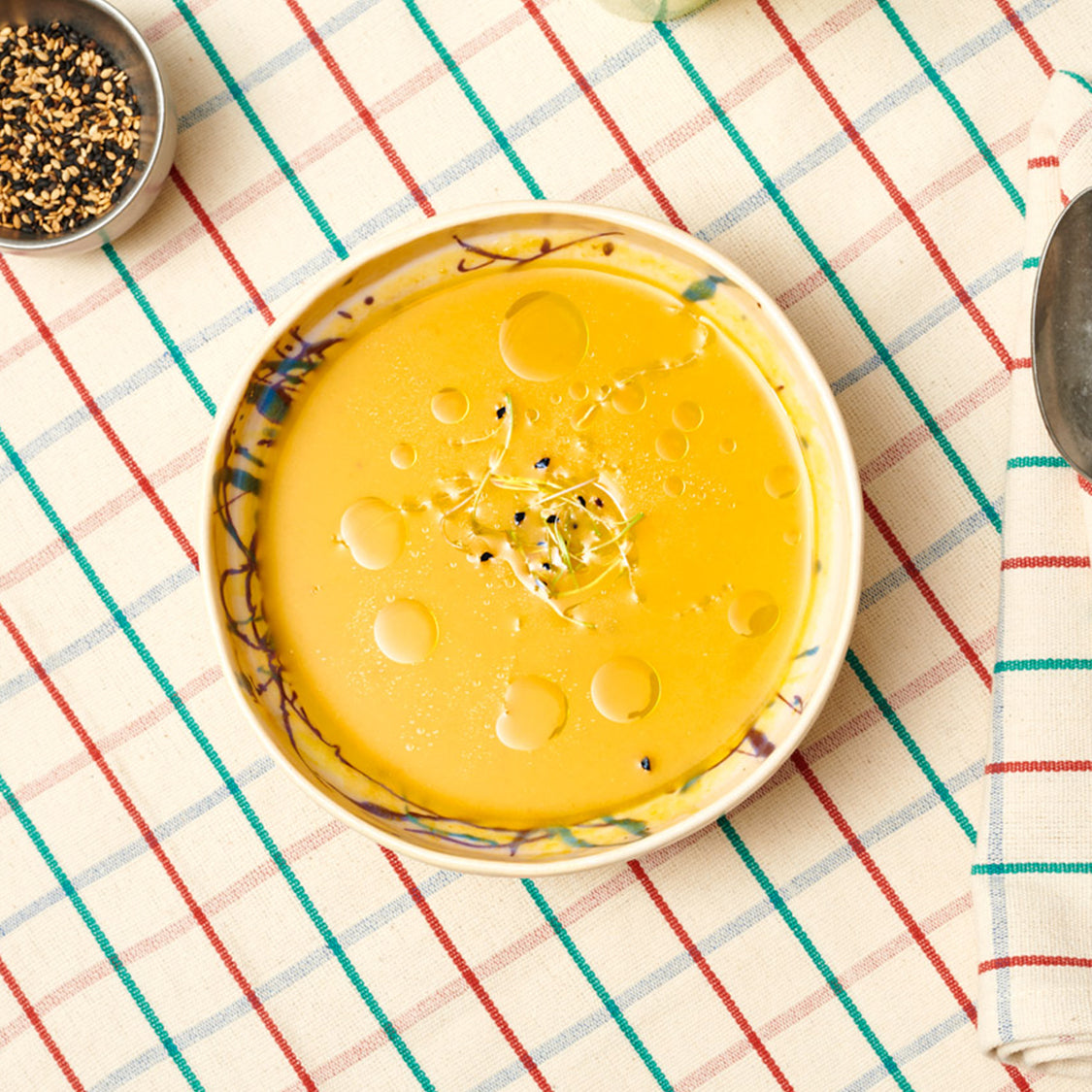 Crema fría de zanahoria y mango