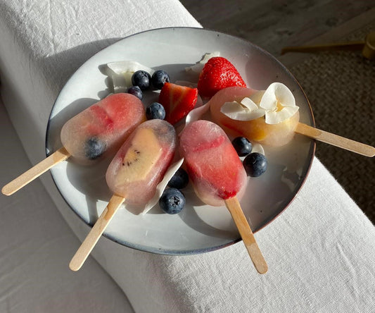 Polos de agua de coco & frutas